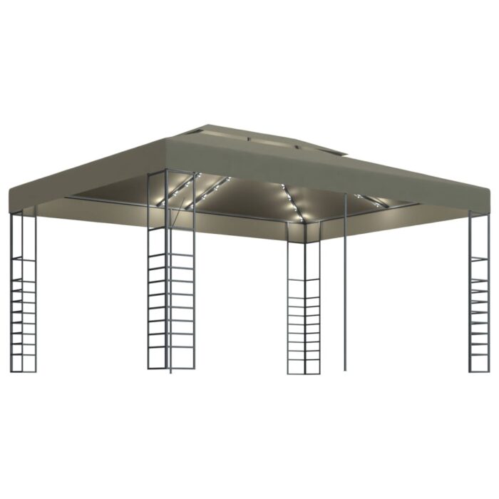 Κιόσκι με Φωτάκια LED Taupe 3 x 4 μ. - Image 2
