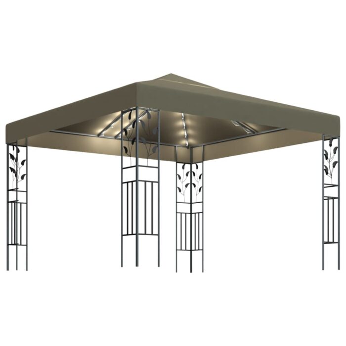 Κιόσκι με Φωτάκια LED Taupe 3 x 3 μ. - Image 2