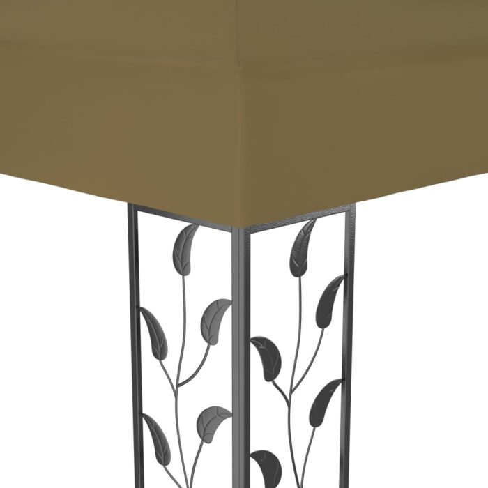 Κιόσκι με Διπλή Οροφή και Φωτάκια LED Taupe 3 x 4 μ. - Image 6