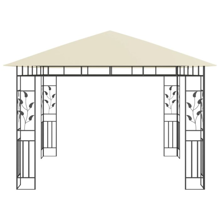 Κιόσκι με Σήτα και Φωτάκια LED Κρεμ 3 x 3 x 2,73 μ. - Image 7