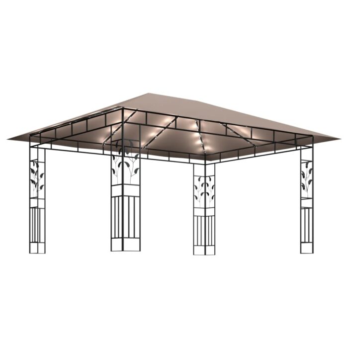 Κιόσκι με Σήτα και Φωτάκια LED Taupe 4 x 3 x 2,73 μ. - Image 4