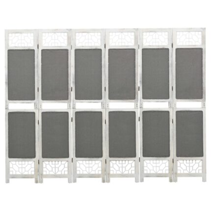 vidaXL Διαχωριστικό Δωματίου με 6 Πάνελ Γκρι 210 x 165 εκ. Υφασμάτινο