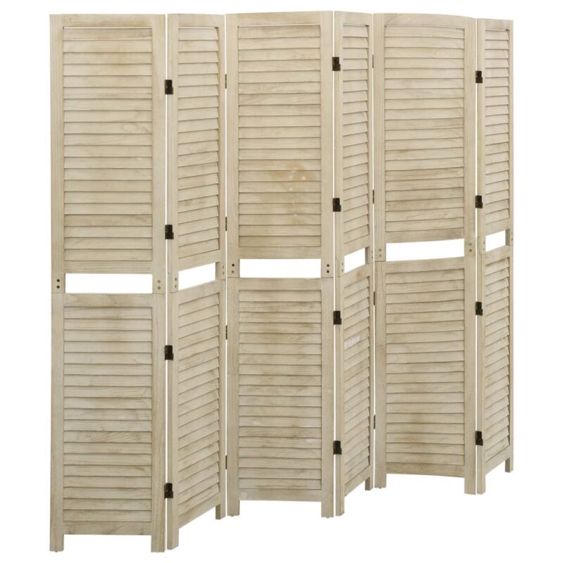 vidaXL Διαχωριστικό Χώρου με 6 Πάνελ 210x165 εκ. Μασίφ Ξύλο Παυλώνιας