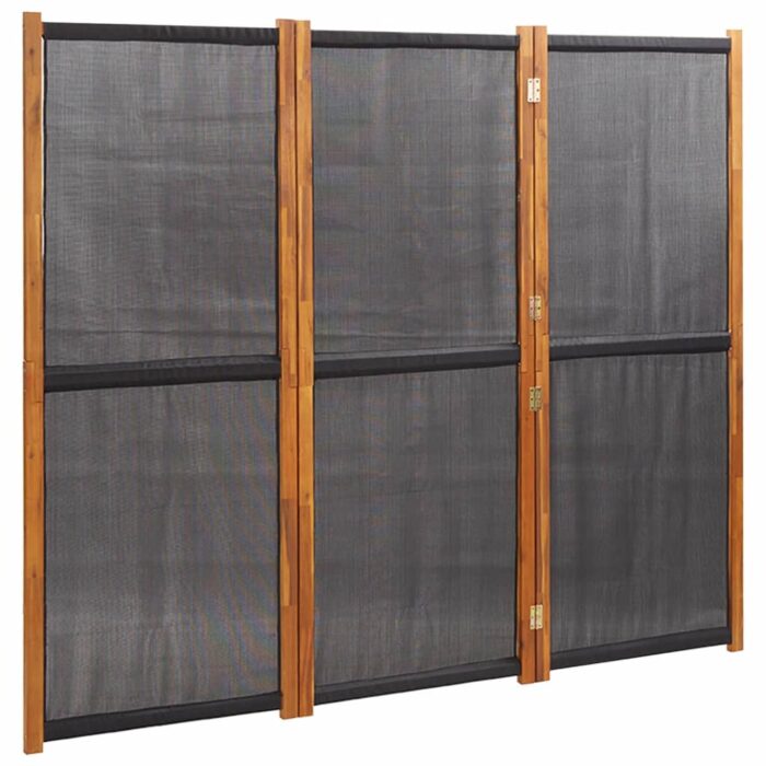 Διαχωριστικό Δωματίου με 3 Πάνελ Μαύρο 210 x 180 εκ. - Image 2