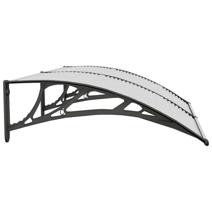 Στέγαστρο Πόρτας Μαύρο & Διαφανές 150 x 75 εκ από Πολυκαρβονικό - Image 5