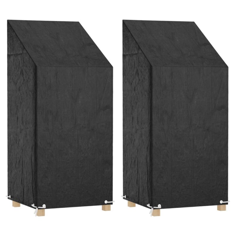 vidaXL Καλύμματα Καρέκλας με 8 Κρίκους 2 τεμ 65x65x110/150 εκ Πολυαιθ.