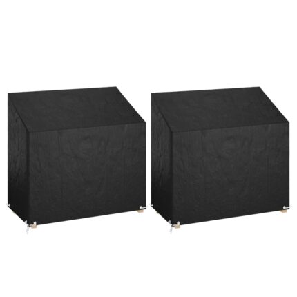 vidaXL Καλύμματα Πάγκου με 8 Κρίκους 2 τεμ. 130x70x70/88 εκ. Πολυαιθ.