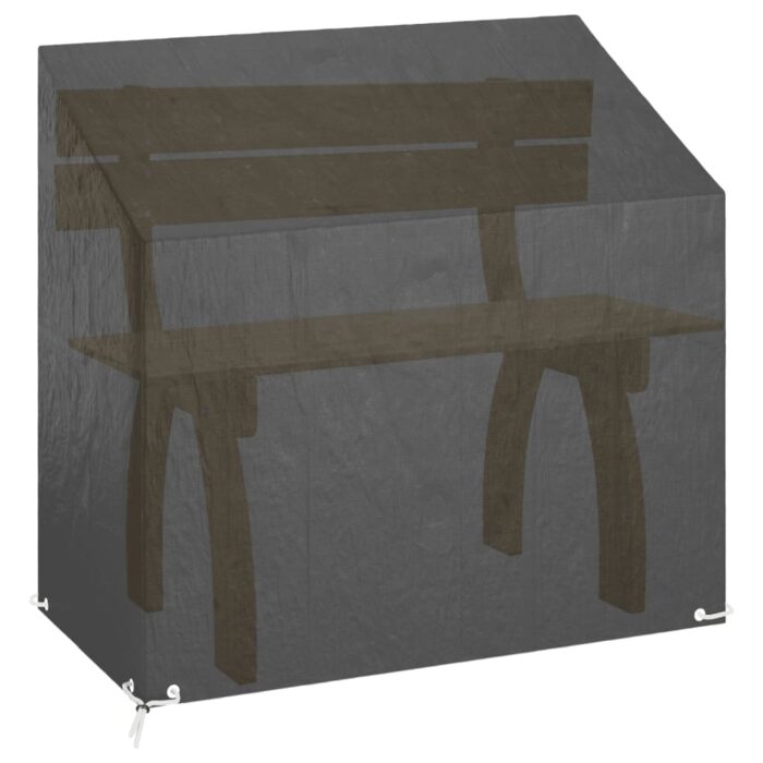Κάλυμμα Παγκακιού με 8 Κρίκους 130x70x70/88 εκ. Πολυαιθυλένιο - Image 2