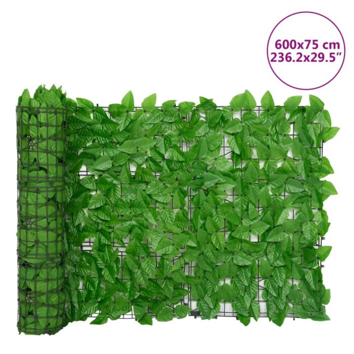 Διαχωριστικό Βεράντας με Φύλλα Πράσινο 600 x 75 εκ. - Image 6
