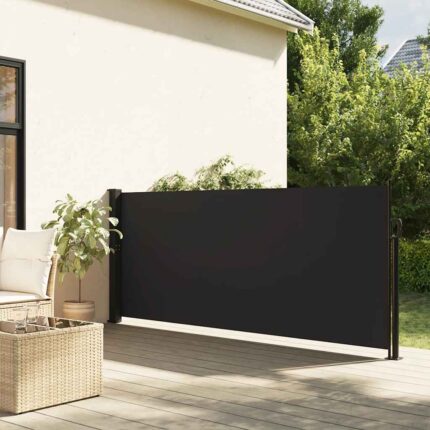 vidaXL Σκίαστρο Πλαϊνό Συρόμενο Μαύρο 100 x 300 εκ.
