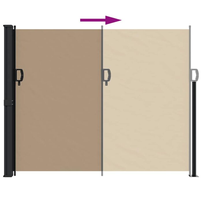 Σκίαστρο Πλαϊνό Συρόμενο Taupe 170 x 300 εκ. - Image 5