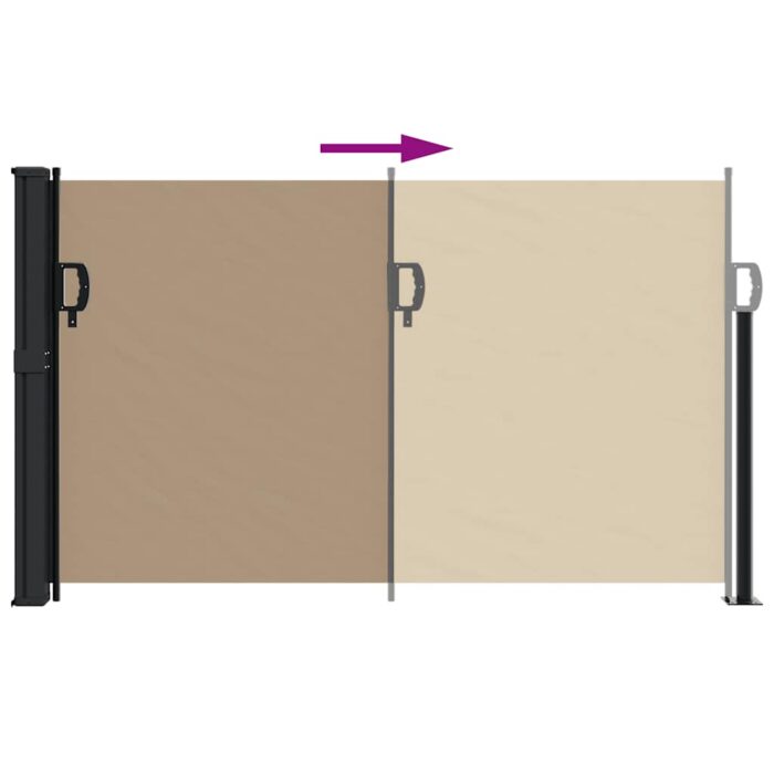 Σκίαστρο Πλαϊνό Συρόμενο Taupe 120 x 600 εκ. - Image 5