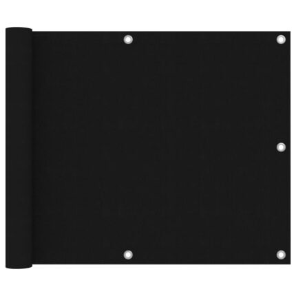vidaXL Διαχωριστικό Βεράντας Μαύρο 75 x 600 εκ. Ύφασμα Oxford