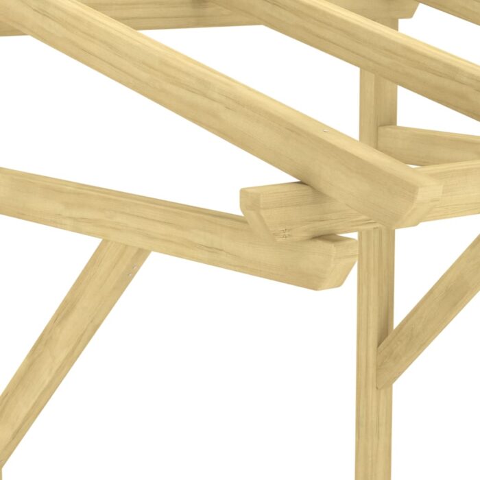 Στέγαστρο Πόρτας 100x100x80 εκ. Εμποτισμένο Μασίφ Ξύλο Πεύκου - Image 6