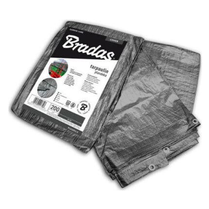 Μουσαμάς Aδιάβροχος με Κρίκους Γκρι 200gr/m² 4χ6m PLG2004/6