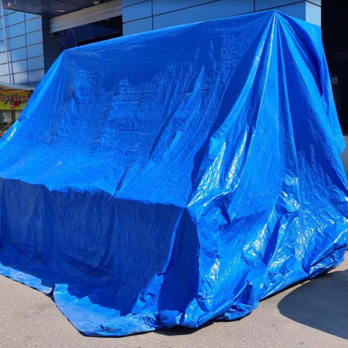 blue tarp