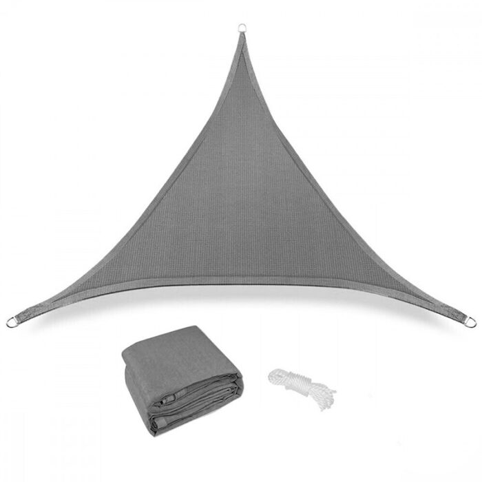 Τριγωνικό Πανί Σκίασης 3.6mx3.6mx3.6m Γκρι 180gr/m²
