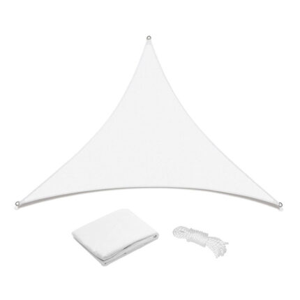 Τριγωνικό Πανί Σκίασης 3.6mx3.6mx3.6m Λευκό 180gr/m²