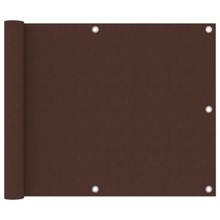 vidaXL Διαχωριστικό Βεράντας Καφέ 75 x 600 εκ. Ύφασμα Oxford