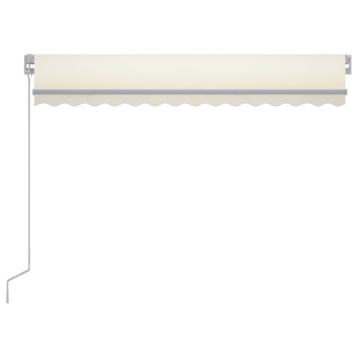 Τέντα Συρόμενη Χειροκίνητη με LED Κρεμ 300 x 250 εκ. - Image 4