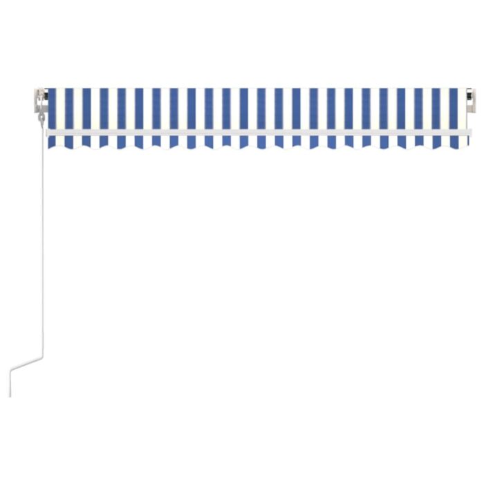 Τέντα Συρόμενη Αυτόματη Μπλε / Λευκό 450 x 350 εκ. - Image 4