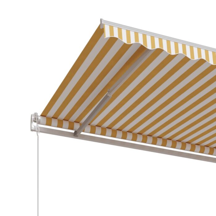 Τέντα Συρόμενη Αυτόματη Κίτρινο / Λευκό 450 x 350 εκ. - Image 5