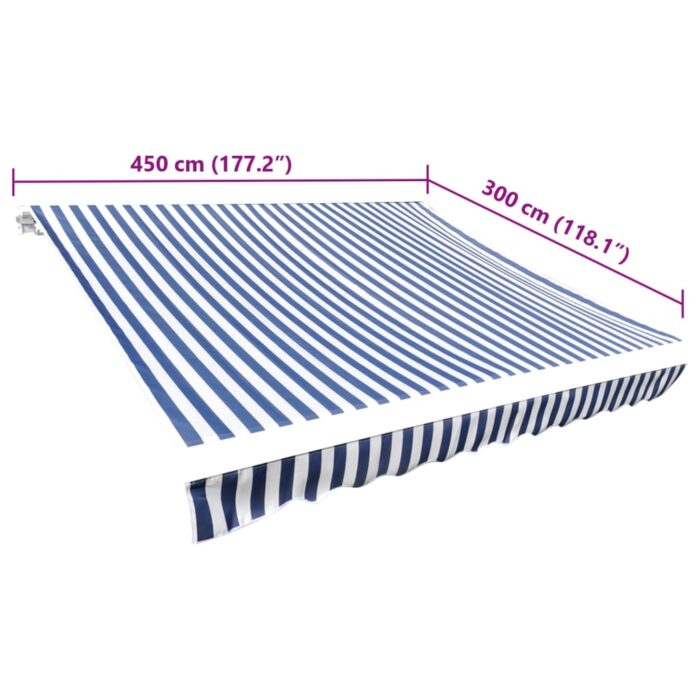 Τεντόπανο Μπλε / Λευκό 450 x 300 εκ. από Καραβόπανο - Image 5