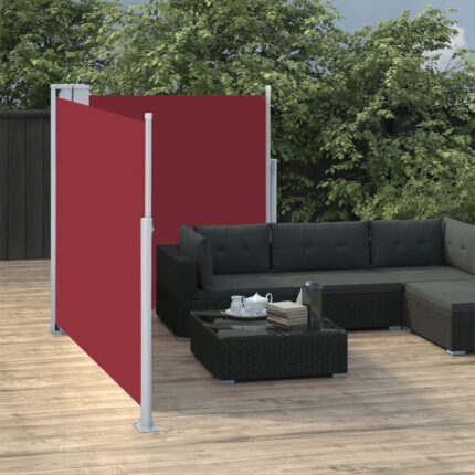 vidaXL Σκίαστρο Πλαϊνό Συρόμενο Κόκκινο 100 x 600 εκ.