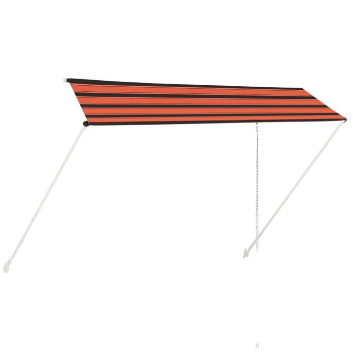 Τέντα Συρόμενη Πορτοκαλί / Καφέ 350 x 150 εκ. - Image 2