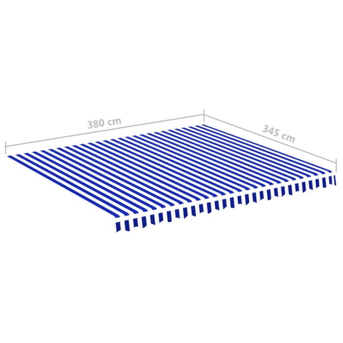 Τεντόπανο Ανταλλακτικό Μπλε / Λευκό 4 x 3,5 μ. - Image 6