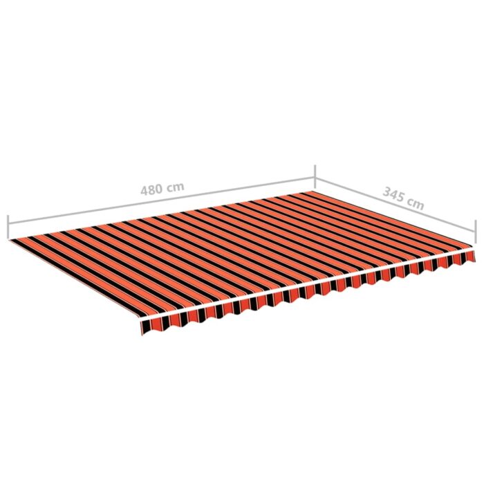 Τεντόπανο Ανταλλακτικό Πορτοκαλί / Καφέ 5 x 3,5 μ. - Image 6