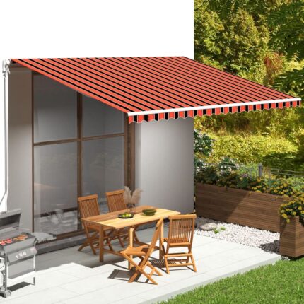 vidaXL Τεντόπανο Ανταλλακτικό Πορτοκαλί / Καφέ 5 x 3