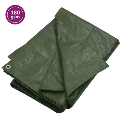 vidaXL Μουσαμάς Πράσινος 180 γρ./μ.² 8x8 μ. από HDPE