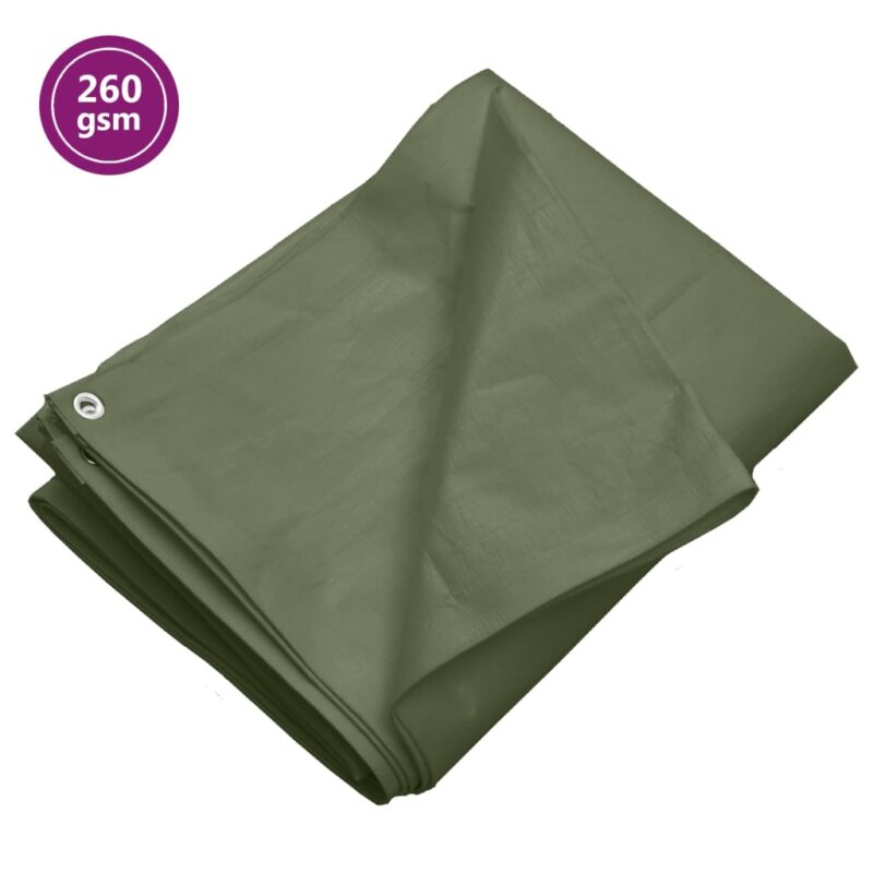 vidaXL Μουσαμάς Πράσινος 260 γρ./μ.² 4x4 μ. από HDPE