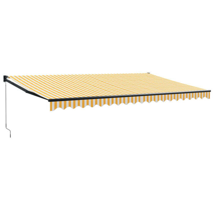 Τέντα Πτυσσόμενη Κίτρινη / Λευκή 5 x 3 μ. Ύφασμα και Αλουμίνιο - Image 2