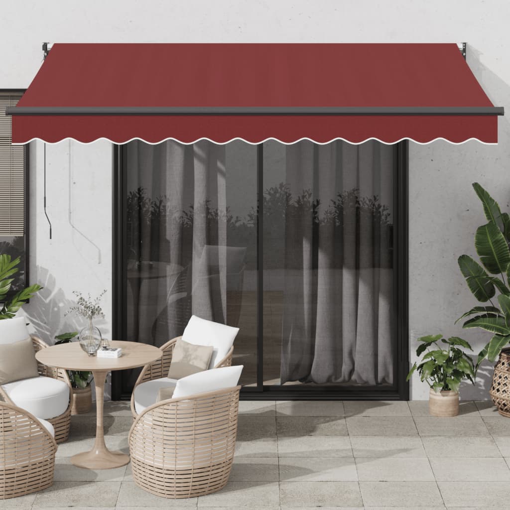 vidaXL Τέντα Πτυσσόμενη Αυτόματη Μπορντό 350x250 εκ. vidaXL Τέντα Πτυσσόμενη Αυτόματη Μπορντό 350x250 εκ.