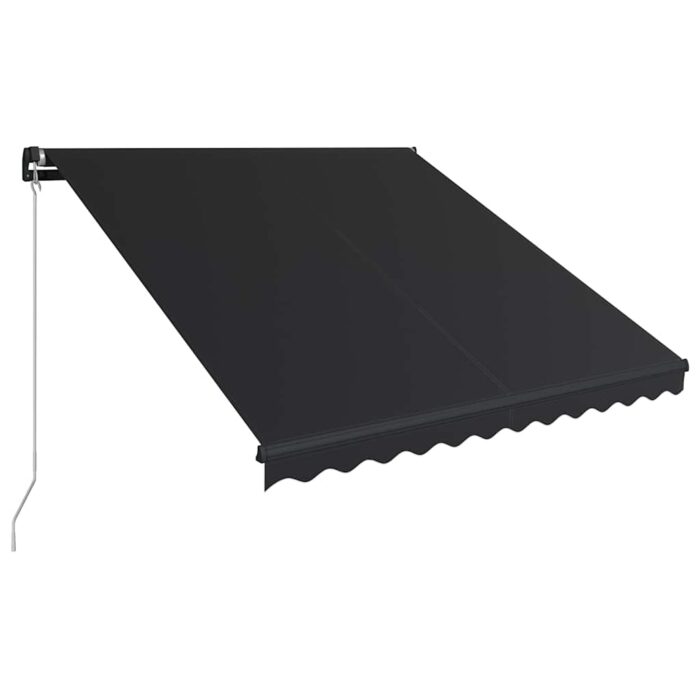 Τέντα Συρόμενη Χειροκίνητη με LED Ανθρακί 350 x 250 εκ. - Image 3