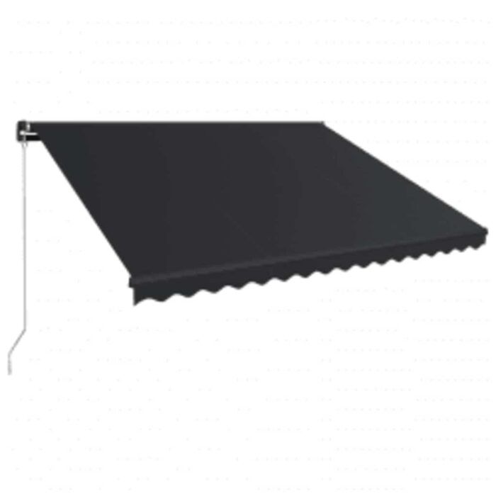 Τέντα Συρόμενη Χειροκίνητη με LED Ανθρακί 450 x 300 εκ. - Image 3