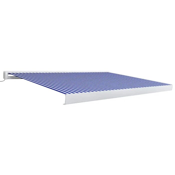 Τέντα Κασετίνα με Μοτέρ Μπλε / Λευκή 350x250 εκ. - Image 2