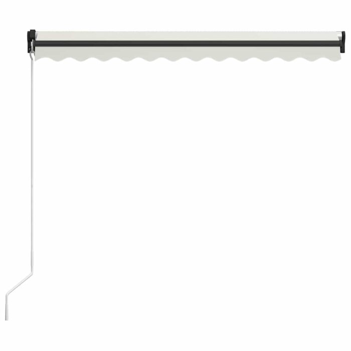 Τέντα Συρόμενη Χειροκίνητη με LED Κρεμ 300 x 250 εκ. - Image 4