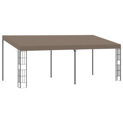 vidaXL Κιόσκι Επιτοίχιο Taupe 6 x 3 μ. Υφασμάτινο