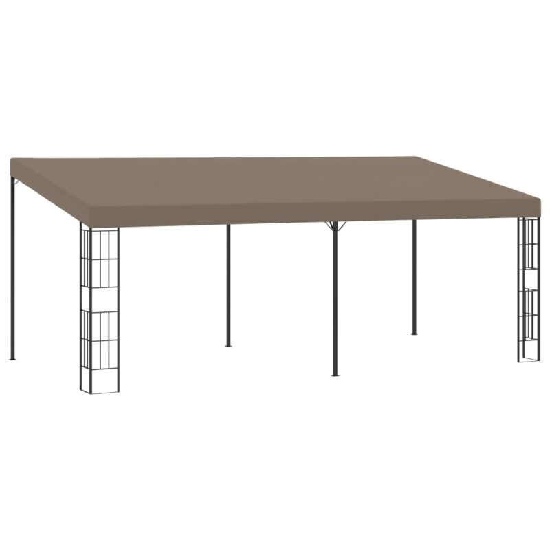 vidaXL Κιόσκι Επιτοίχιο Taupe 6 x 3 μ. Υφασμάτινο