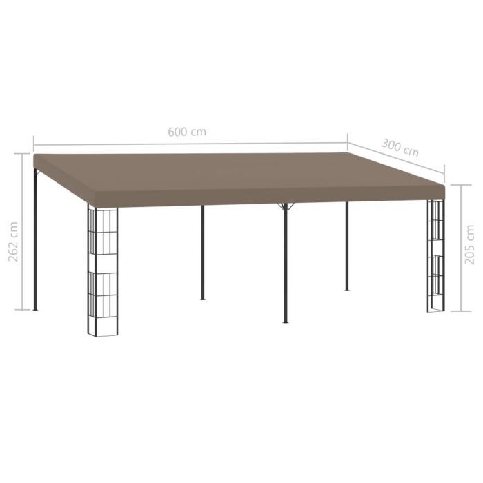Κιόσκι Επιτοίχιο Taupe 6 x 3 μ. Υφασμάτινο - Image 6