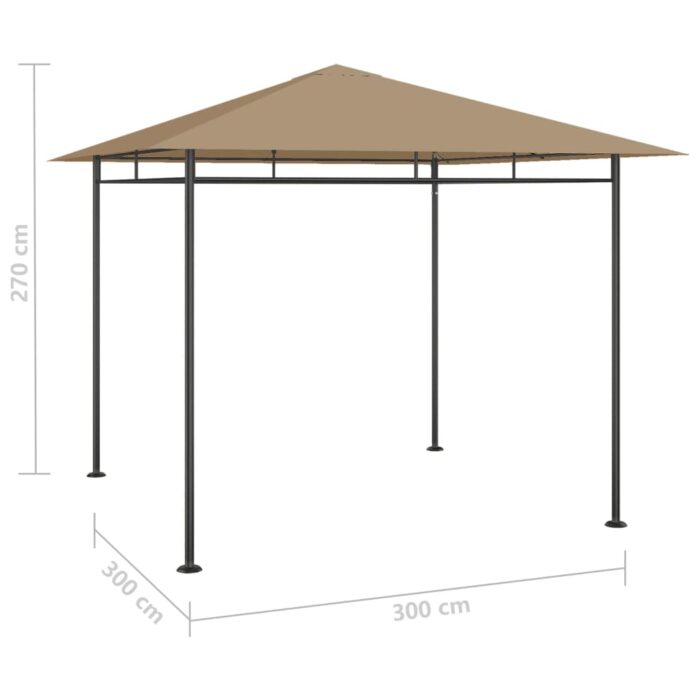Κιόσκι Taupe 3 x 3 x 2,7 μ. 180 γρ./μ² - Image 4