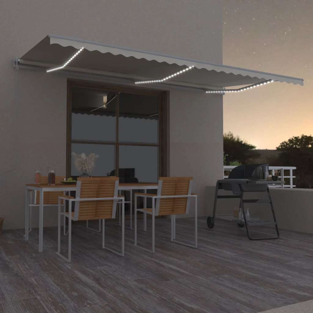 vidaXL Τέντα Αυτόματη με LED & Αισθητήρα Ανέμου Κρεμ 600 x 300 εκ. vidaXL Τέντα Αυτόματη με LED & Αισθητήρα Ανέμου Κρεμ 600 x 300 εκ.