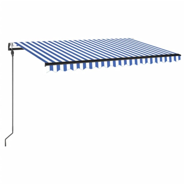 Τέντα Αυτόματη με LED & Αισθητήρα Ανέμου Μπλε/Λευκό 400x300 εκ. - Image 2