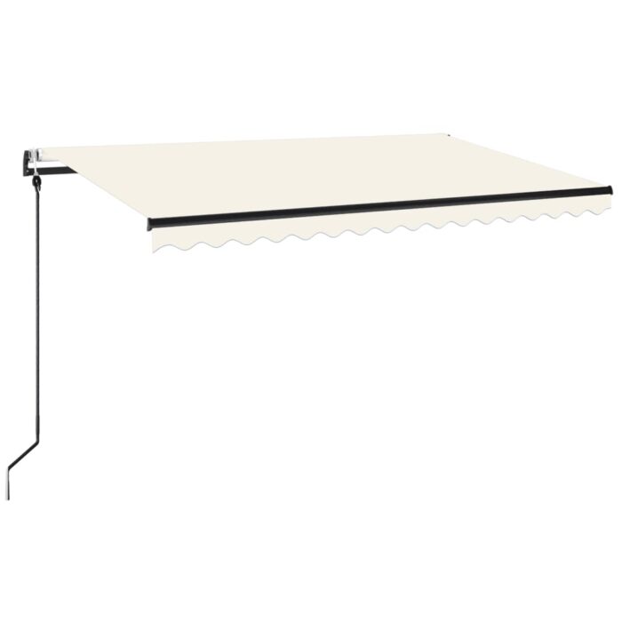 Τέντα Αυτόματη με LED & Αισθητήρα Ανέμου Κρεμ 400x350 εκ. - Image 2