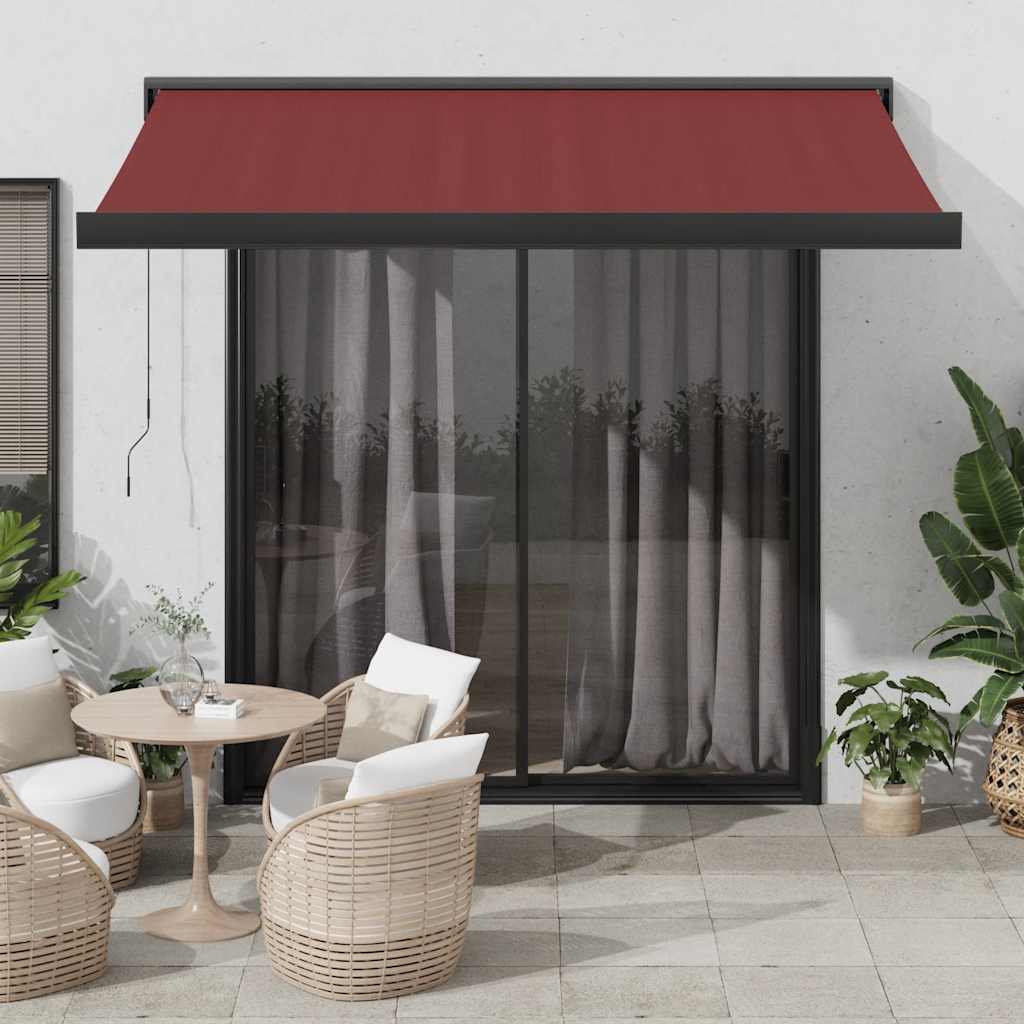 vidaXL Τέντα Πτυσσόμενη Αυτόματη Μπορντό 300x250 εκ. vidaXL Τέντα Πτυσσόμενη Αυτόματη Μπορντό 300x250 εκ.