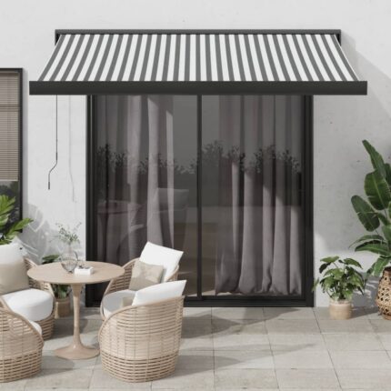 vidaXL Τέντα Πτυσσόμενη Ανθρακί / Λευκή 3 x 2