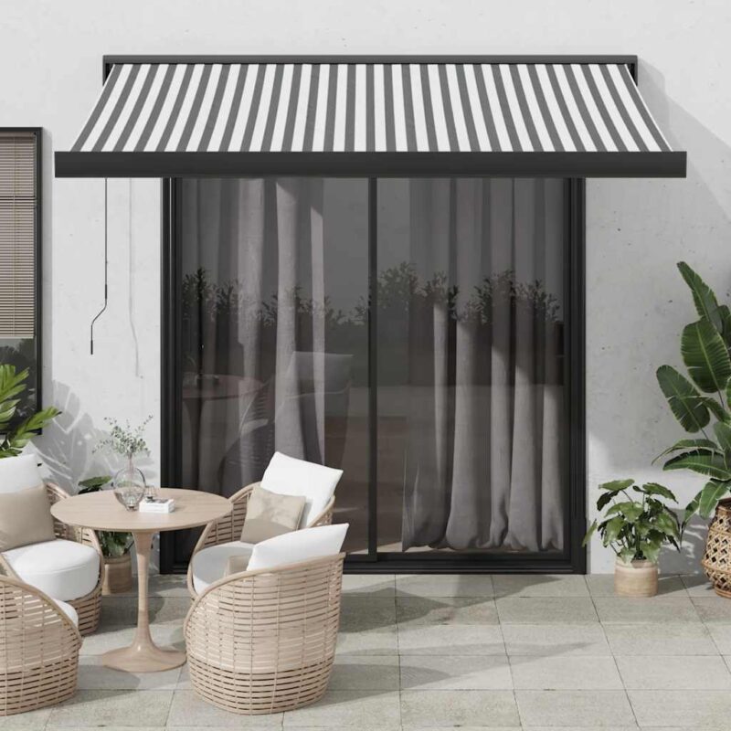 vidaXL Τέντα Πτυσσόμενη Ανθρακί / Λευκή 3 x 2
